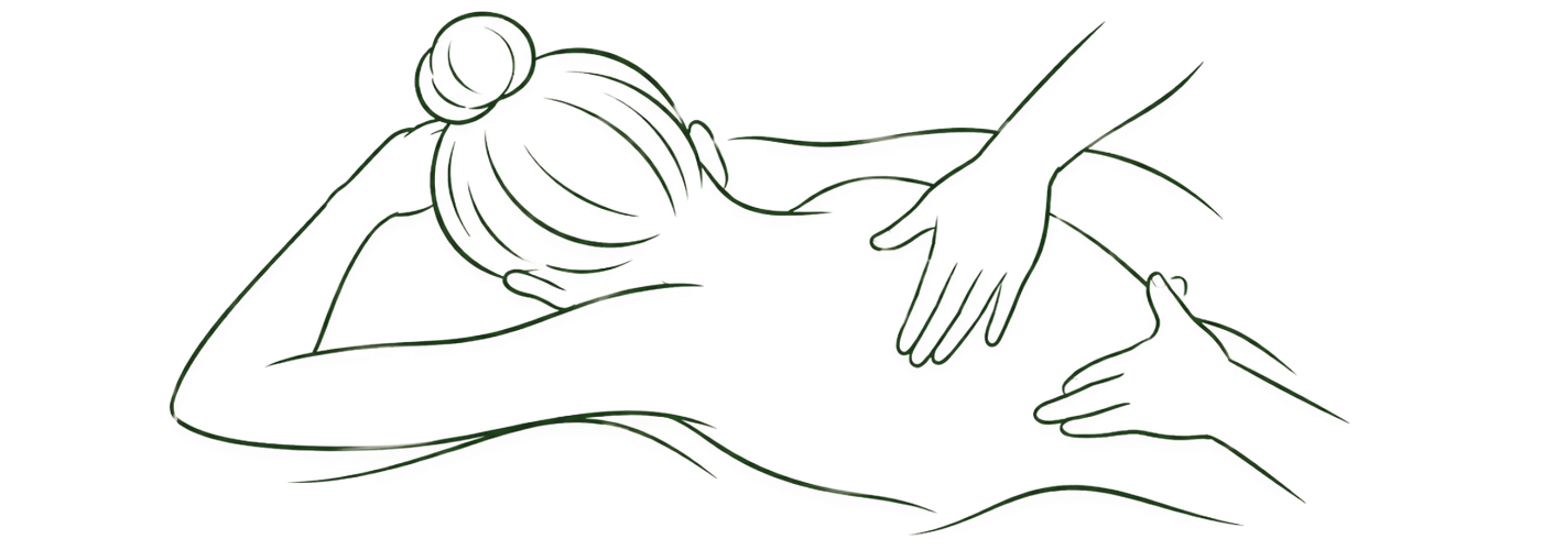 Illustration of a relaxing back massage